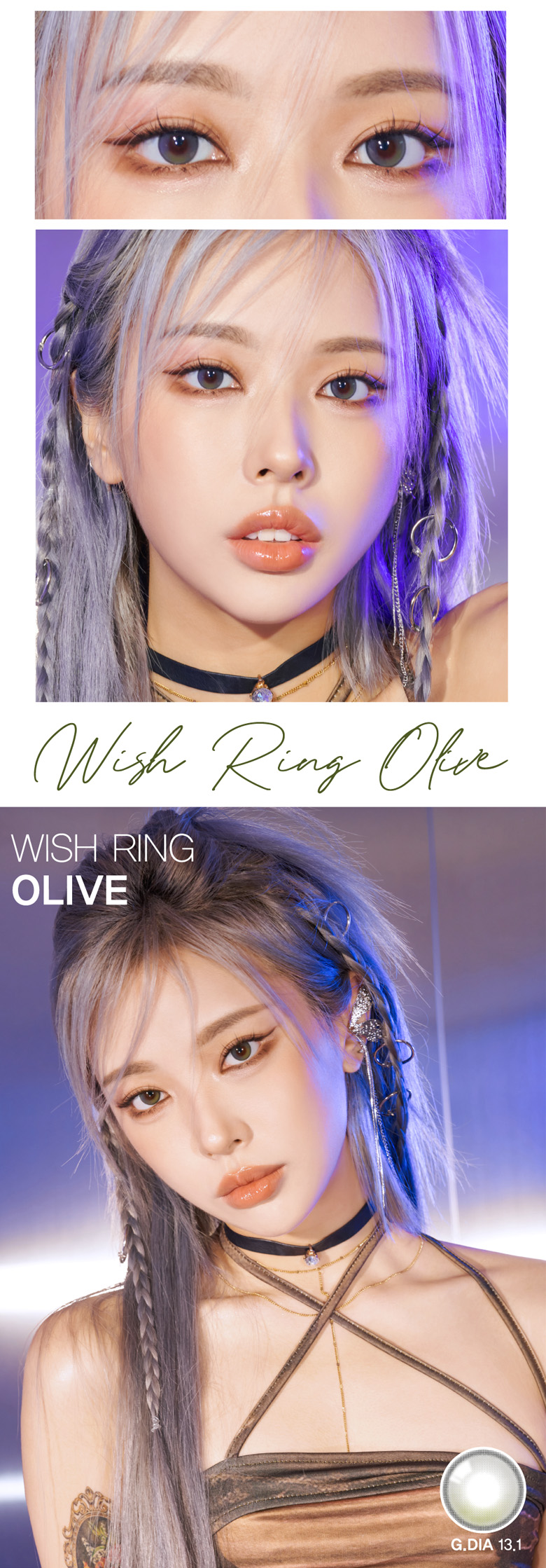 [1 Month/オリーブ/Olive] ウィッシュ リング - 1ヶ月 - Wish Ring - 1 Month (2pcs) [14.2mm]