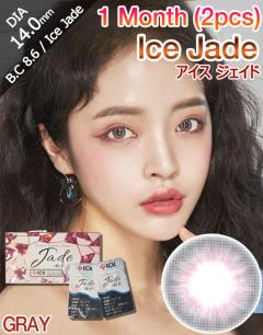 [1 Month/グレー/GRAY] アイス ジェイド 1ヶ月 - Ice Jade 1 Month (2pcs) [14.0mm]