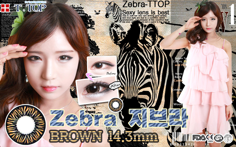 [ブラウン/BROWN] ゼブラ - Zebra [14.3mm/T.Top社]