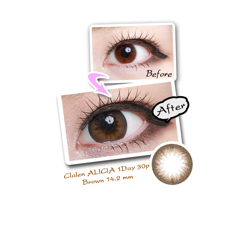 [1 Day/ブラウン/BROWN] クラレン アリシア ワンデー - Clalen ALICIA - 1 Day (30pcs) [14.2mm]
